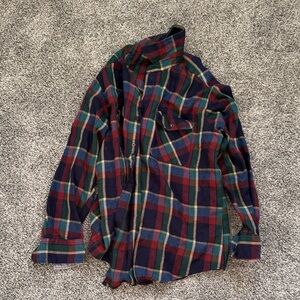 Plaid Button-Up Shirt